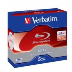 VERBATIM BD-RE(5-pack)Blu-Ray/Jewel/2x/25GB 43615
