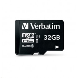 VERBATIM Pro U3 Micro SecureDigital SDHC/SDXC 32GB + SD Adaptér 47041
