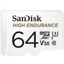 SanDisk 64GB microSDHC Card High Endurance (R:100/W:40 MB/s, Class...