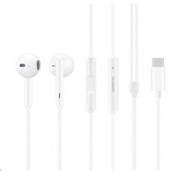 HUAWEI stereo sluchátka CM33 s ovládáním na kabelu, USB-C, bílá...