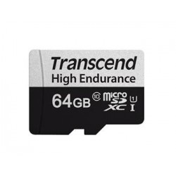 Transcend 64GB microSDXC 350V UHS-I U1 (Class 10) High Endurance...