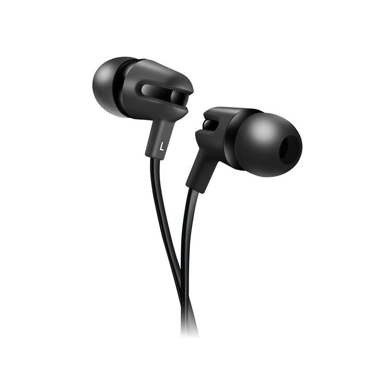Canyon CNS-CEP4B štýlové slúchadlá do uší, pre smartfóny, integrovaný mikrofón a ovládanie, plochý kábel, čierne