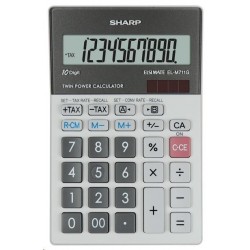 SHARP kalkulačka - EL-M711GGY - stříbrná SH-ELM711GGY