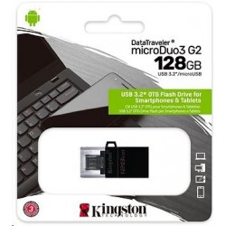 128 GB . USB 3.1 kľúč . Kingston DataTraveler MicroDuo 3 Gen2, OTG,...