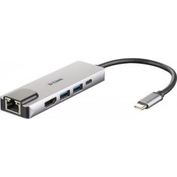 D-Link 5-in-1 USB-C Hub with HDMI/Ethernet and Power Delivery DUB-M520