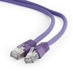 Gembird patch kábel S/FTP Cat. 6A LSZH, 2 m, fialový PP6A-LSZHCU-V-2M