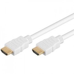 PremiumCord HDMI High Speed  Ethernet kabel, white zlacené...