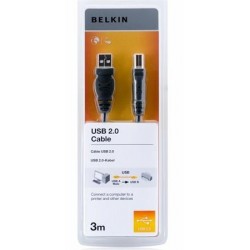 Belkin kabel USB 2.0. A/B řada standard, 3m F3U154bt3M