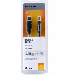 Belkin kabel USB 2.0. A/B řada standard, 4,8m F3U154bt4.8M