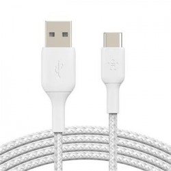 Belkin USB-C kabel, 2m, bílý - odolný CAB002bt2MWH