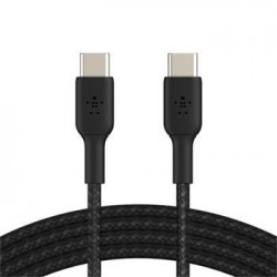 Belkin USB-C na USB-C kabel, 1m, černý - odolný CAB004bt1MBK