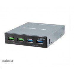 AKASA přední panel HUB 4 Port USB nabíjecí panel s dual Quick...
