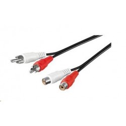 PREMIUMCORD Kabel prodlužovací audio 2x Cinch - 2x Cinch (RCA, M/F)...