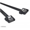 AKASA kabel  Super slim SATA3 datový kabel k HDD,SSD a optickým mechanikám, černý, 15cm AK-CBSA05-15BK