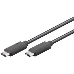 PremiumCord Kabel USB 3.1 konektor C/male - USB 3.1 C/male, černý,...