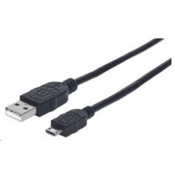 MANHATTAN Hi-Speed USB Device Cable, Type-A Male / Micro-B Male, 3...