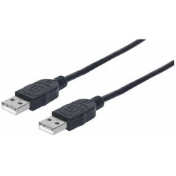 MANHATTAN kabel USB 2.0, Type-A Male to Type-A Male, 1,8 m, Black...
