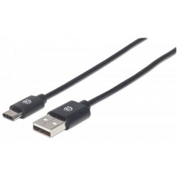 MANHATTAN kabel Hi-Speed USB-C, C Male / A Male, 3m, černý 354936