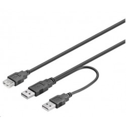 PREMIUMCORD Kabel USB 2.0 napájecí Y kabel A/M  A/M  A/F 0.4m  0.5m...