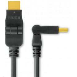 PREMIUMCORD Kabel HDMI A - HDMI A M/M 2m, otočné zlacené konektory...