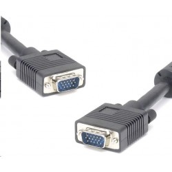 PREMIUMCORD Kabel VGA propojovací 10m (SVGA, HD15M/M, dvojité...