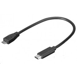 PREMIUMCORD Adaptér USB 3.1 C/male - USB 2.0 Micro-B/male, 0,2m...