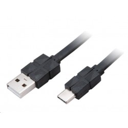 AKASA kabel PROSLIM USB 2.0 Type-C na Type-A, 30cm AK-CBUB43-03BK