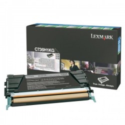 Lexmark originál toner C736H1KG, black, 12000str., return, high...