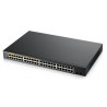 Zyxel GS1900-48HP v2 50-port Gigabit Web Smart PoE switch, 48x gigabit RJ45, 2x SFP, PoE budget 170W GS190048HPV2-EU0101F