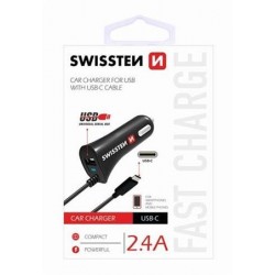 SWISSTEN CAR CHARGER USB-C AND USB 2,4A POWER 20111500