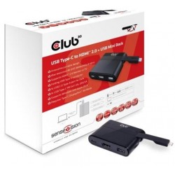 Club 3D USB Type-C to HDMI™ 2.0 4K60Hz UHD + USB 2.0 + USB Type-C...