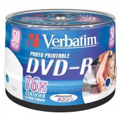 Verbatim DVD-R, 43533, DataLife PLUS, 50-pack, 4.7GB, 16x, 12cm,...