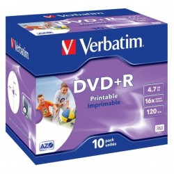 Verbatim DVD+R, 43508, DataLife PLUS, 10-pack, 4.7GB, 16x, 12cm,...