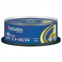 Verbatim DVD+RW, 43489, DataLife PLUS, 25-pack, 4.7GB, 4x, 12cm,...