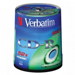 Verbatim CD-R, 43411, DataLife, 100-pack, 700MB, Extra Protection,...