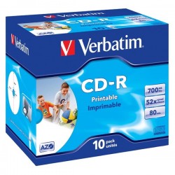 Verbatim CD-R, 43325, DataLife PLUS, 10-pack, 700MB, Super Azo,...