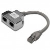 PremiumCord ROZDVOJKA UTP RJ45, 2xF-1xM 2 porty - smd2