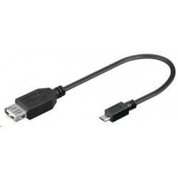PREMIUMCORD Redukce USB 2.0 A - Micro B, kabel 20cm (F/M) kur-13