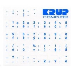 PremiumCord Česká přelepka na klávesnici - modrá pkczM