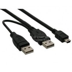 PREMIUMCORD Kabel USB 2.0 napájecí Y kabel A/M + A/M   A/M mini...