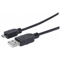 MANHATTAN Kabel propojovací USB 2.0  A Male / Micro-B Male, 0.5 m,...