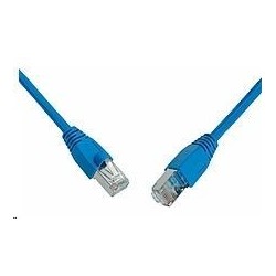 Solarix Patch kabel CAT5E SFTP PVC 0,5m modrý snag-proof...