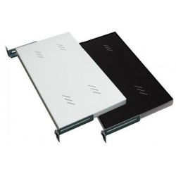 TRITON Police s perforací 19", 1U/250mm, nosnost 15kg, šedá...