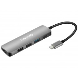 Sandberg dokovací stanice USB-C -  HDMI + 3x USB + PD 100W 136-32