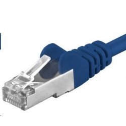 PREMIUMCORD Patch kabel CAT6a S-FTP, RJ45-RJ45, AWG 26/7 7m modrá...