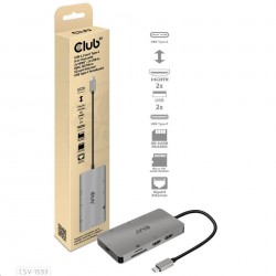 Club3D Dokovací stanice USB 3.2 typ C (2xHDMI, 2xUSB-A, RJ45, SD/...