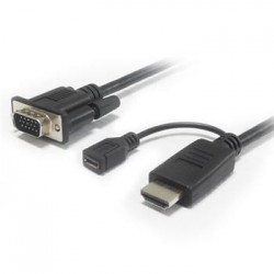 PremiumCord kabelový převodník HDMI na VGA s napájecím micro USB...