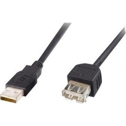 PremiumCord USB 2.0 kabel prodlužovací, A-A, 5m, č kupaa5bk
