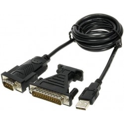 PremiumCord USB 2.0 - RS 232 převodník krátký, osazen chipem od...