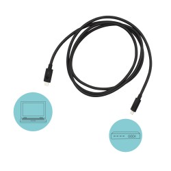 i-tec Thunderbolt 3 – Class Cable, 40 Gbps, 100W Power Delivery,...